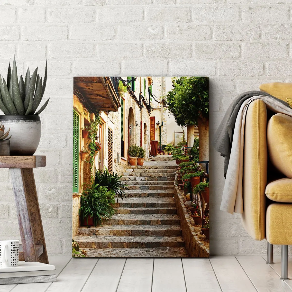 Schilderen op canvas - De charme van een Spaanse vakantie - 45x80 cm
