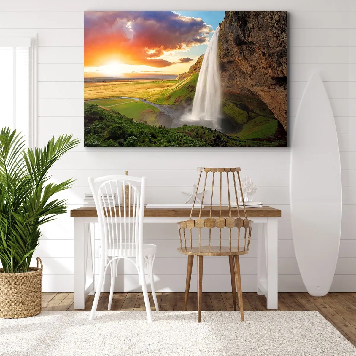 Schilderen op canvas - De volheid van de IJslandse zomer - 100x70 cm