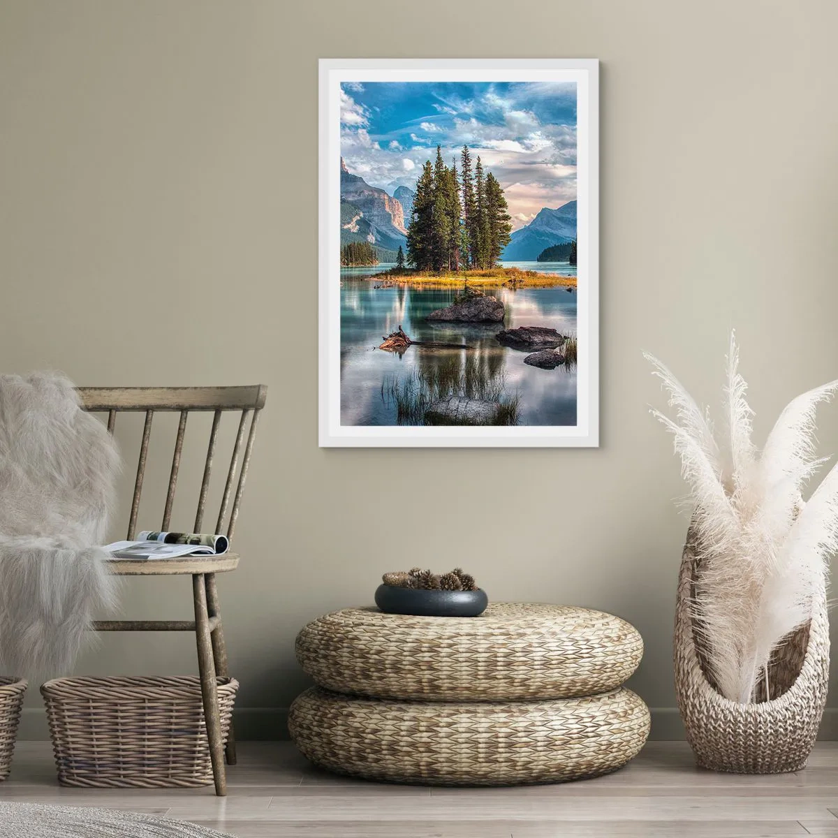 Poster in een witte lijst - Aan het grote en schone water ... - 70x100 cm