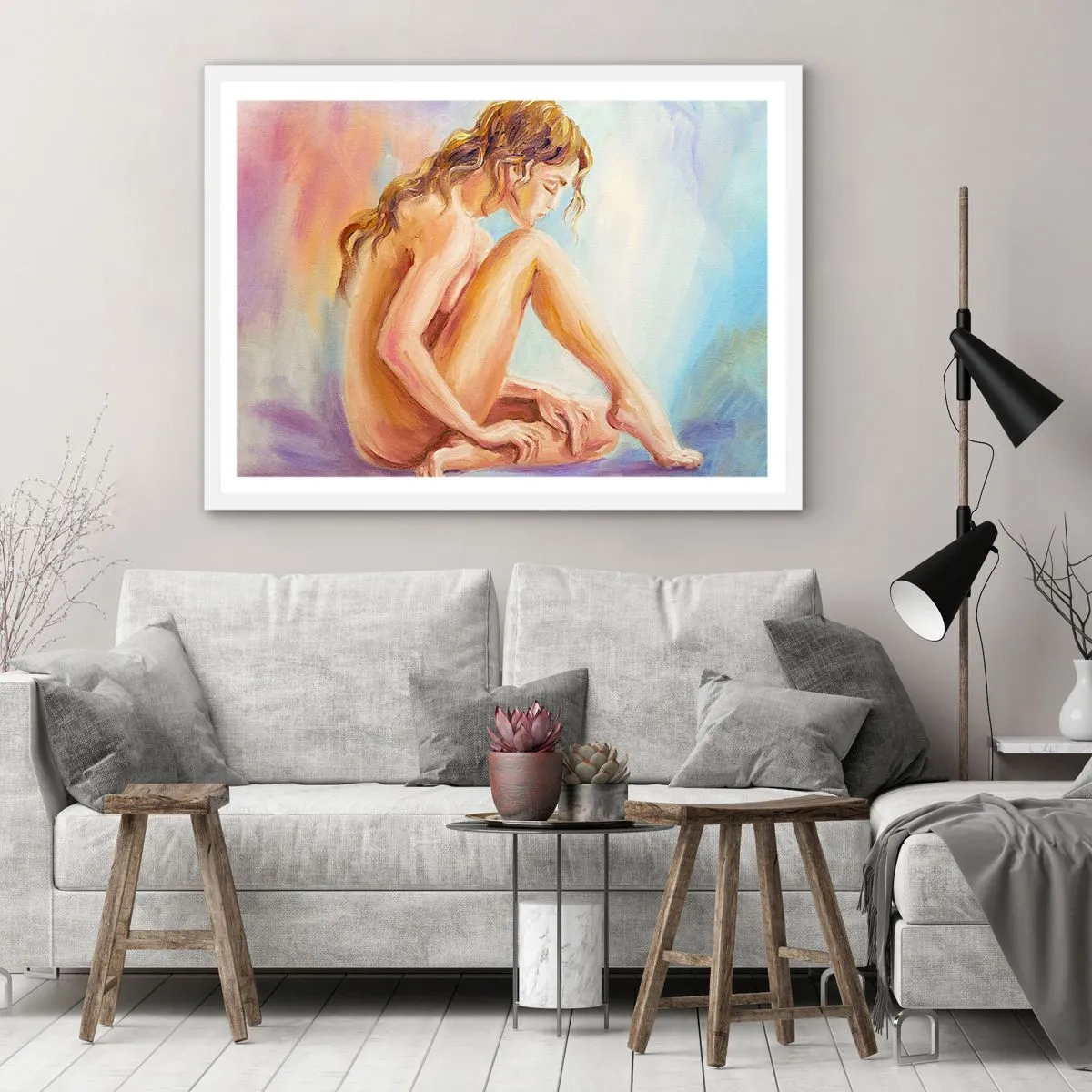 Poster in een witte lijst - De daad van de jeugd - 100x70 cm