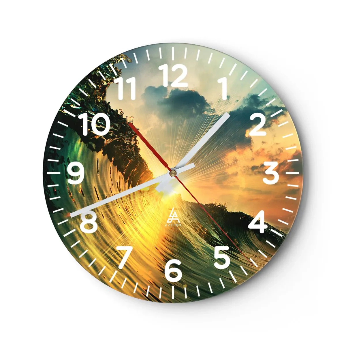 Wandklok - Klok - Surfer, waar ben je? - 40x40 cm