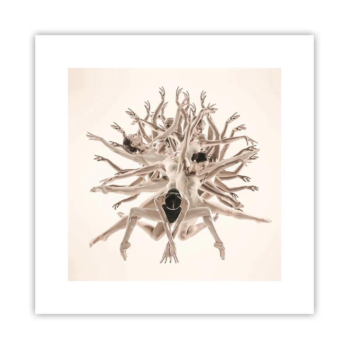 Poster - Bloeiend in dans - 30x30 cm