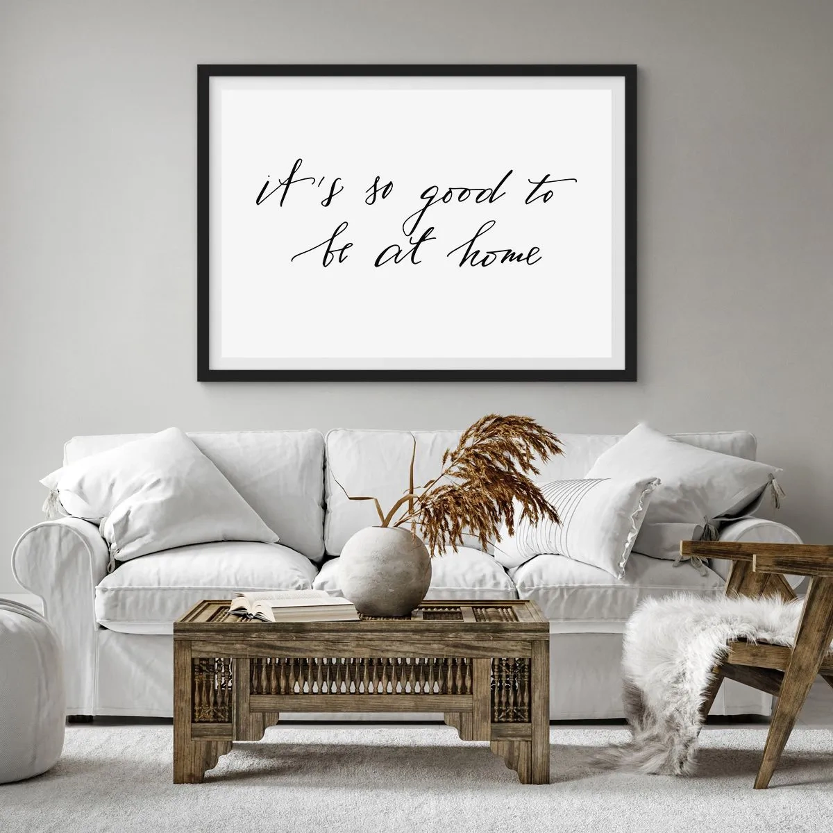 Poster in een zwarte lijst - De hele waarheid - 100x70 cm