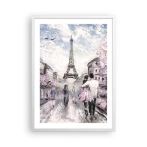 Poster in een witte lijst - Hoe verliefd te worden is alleen in ... - 50x70 cm