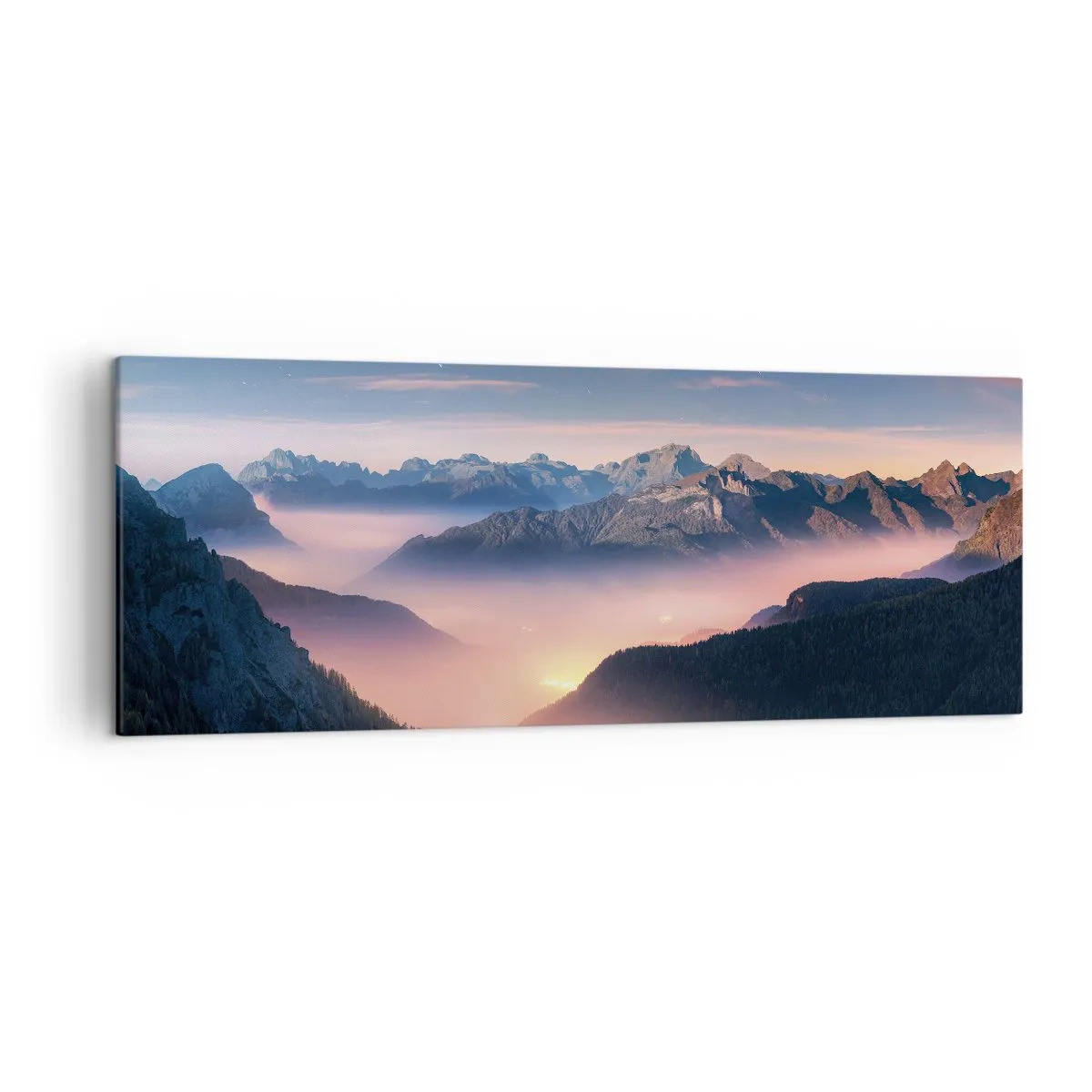 Schilderen op canvas - Licht in de dalen - 140x50 cm