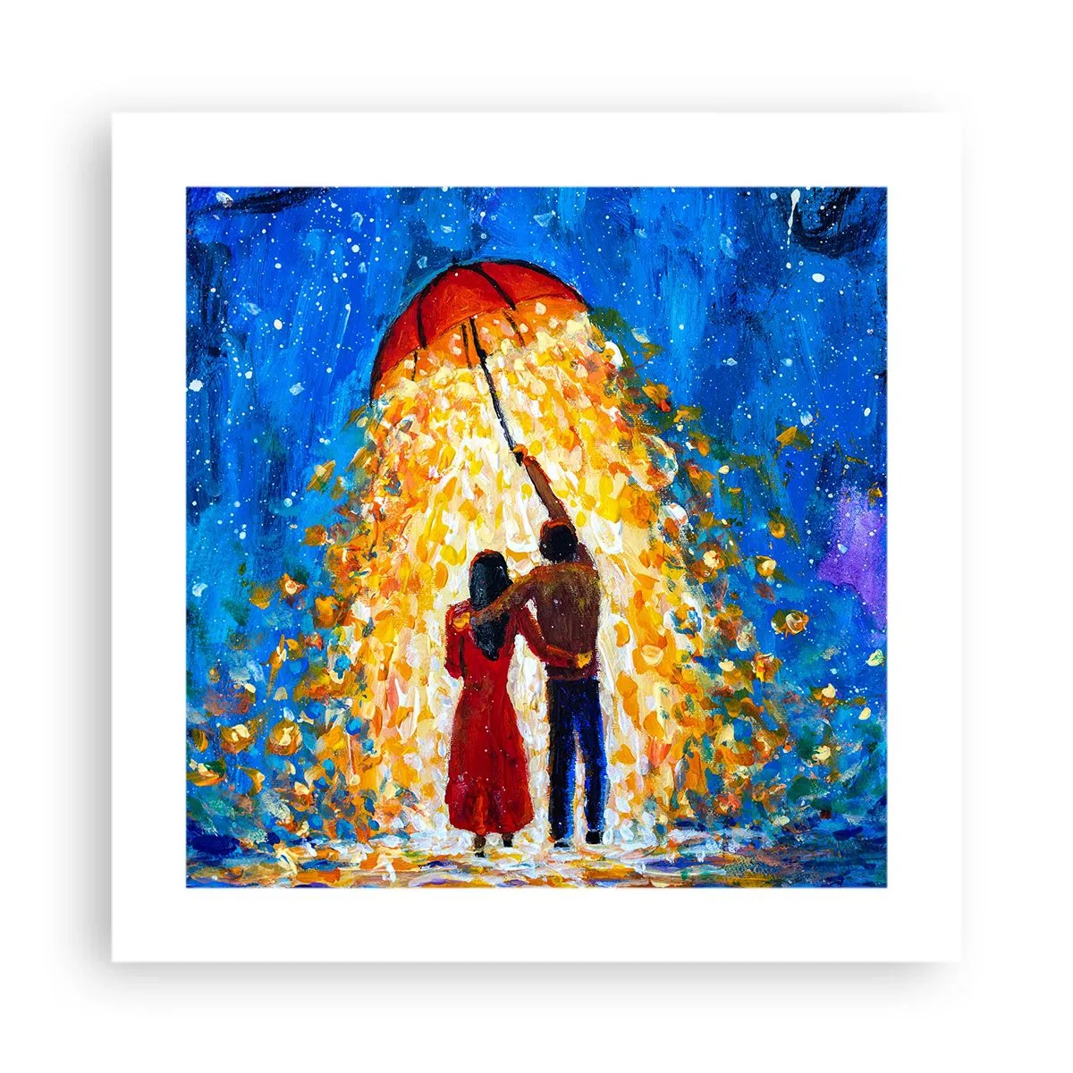 Poster - De magie van een regenachtige avond? - 40x40 cm