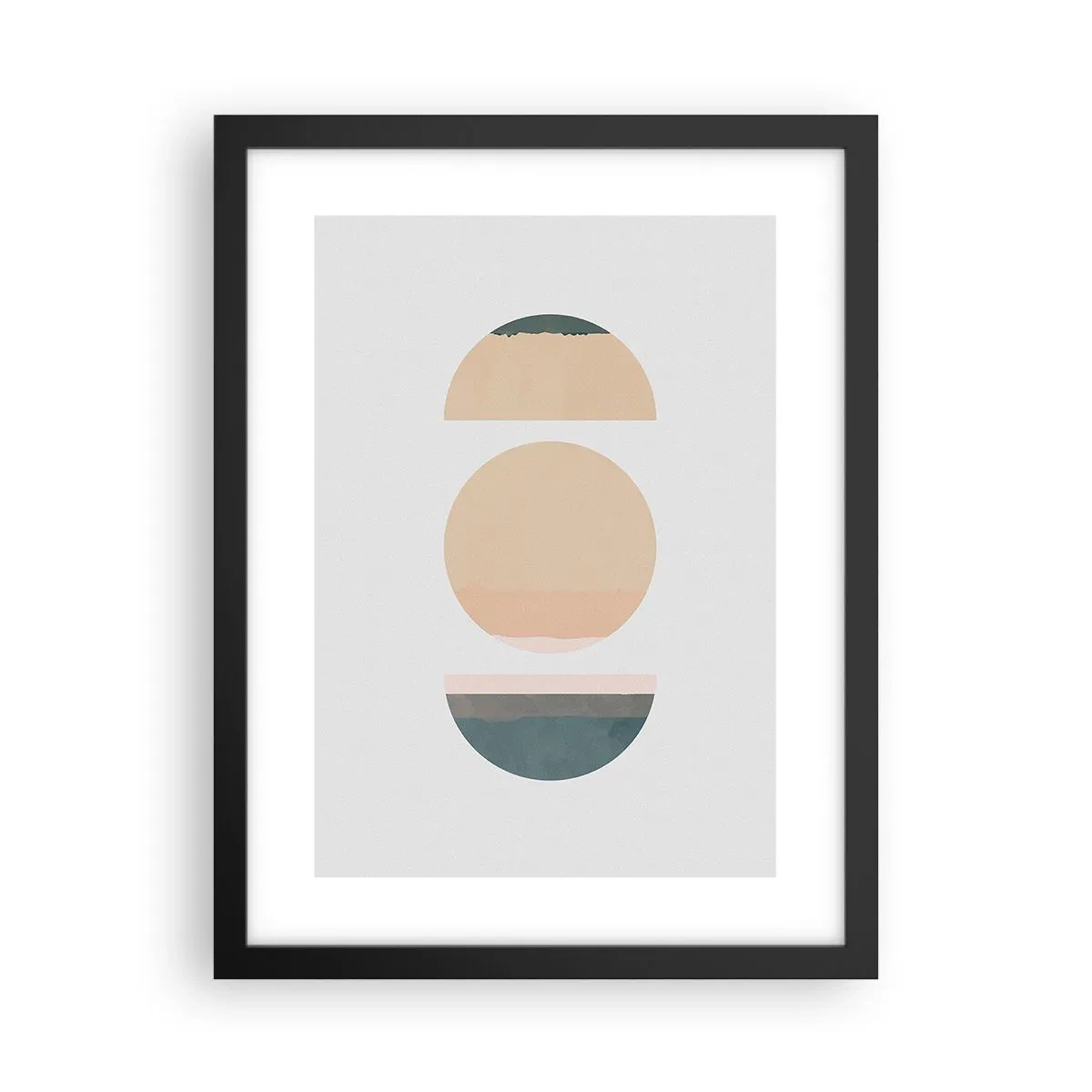 Poster in een zwarte lijst - Een Wiel achter een andere - 30x40 cm
