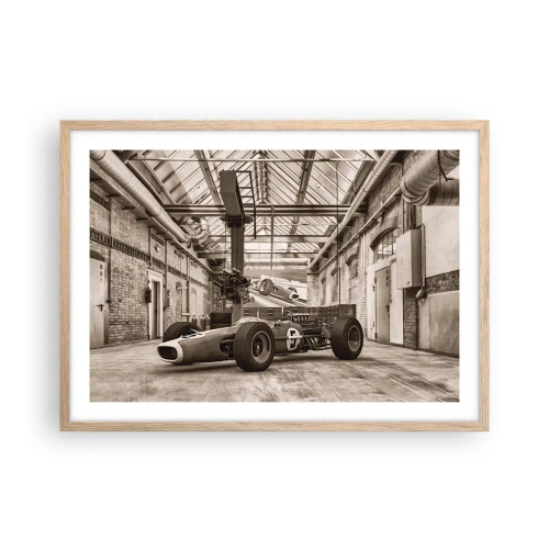 Een poster in een licht eiken lijst - De rust van de winnaar - 70x50 cm