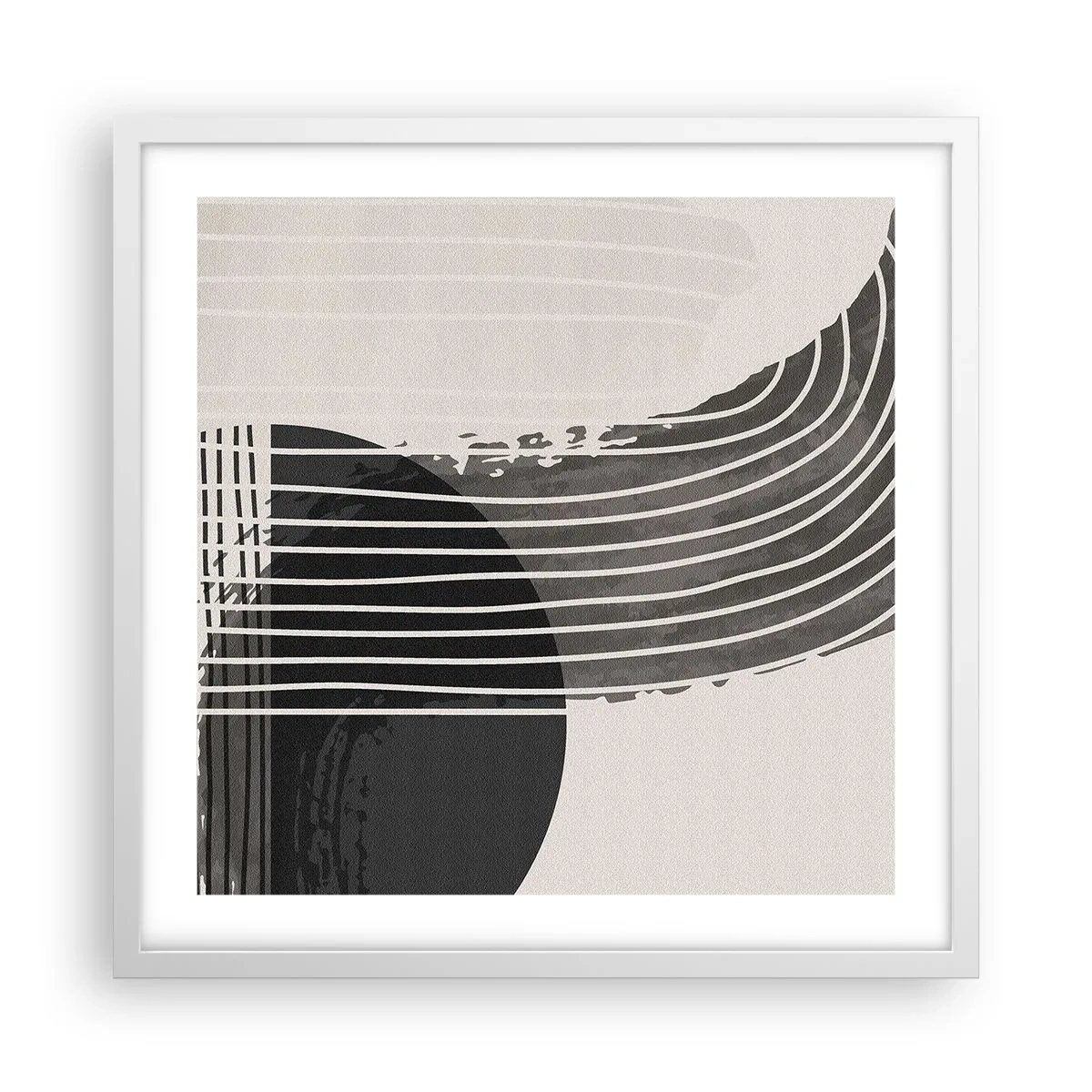 Poster in een witte lijst - Daar en terug - 50x50 cm