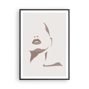 Poster in een zwarte lijst - Gemaakt van licht en schaduw - 70x100 cm