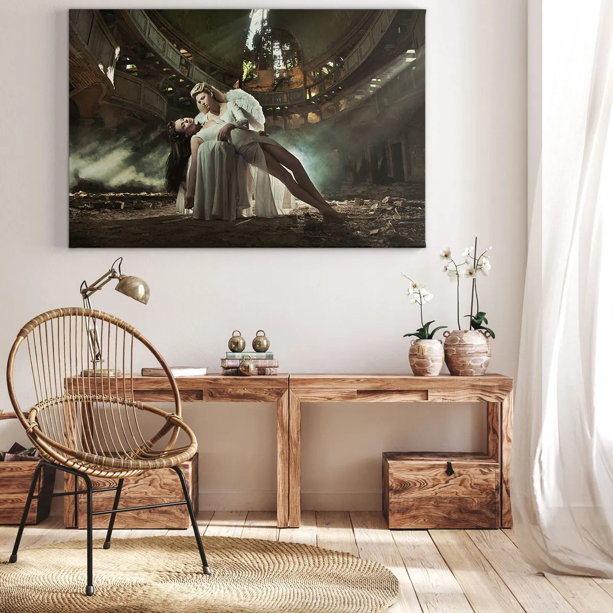 Schilderen op canvas - De geest van het oude theater - 120x80 cm