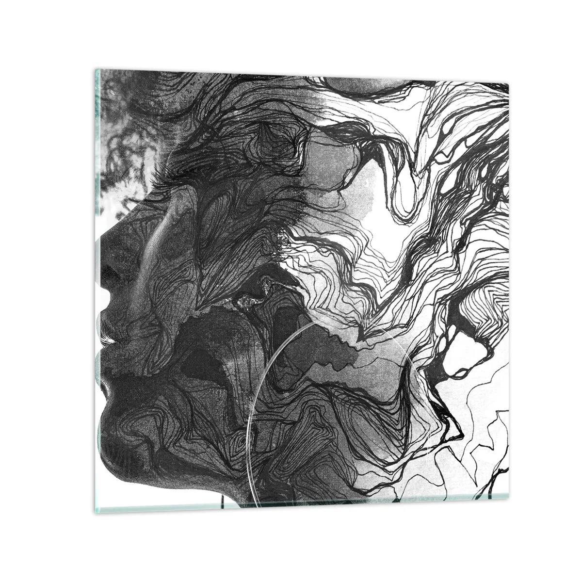 Schilderen op glas - Verstrikt in dromen - 70x70 cm