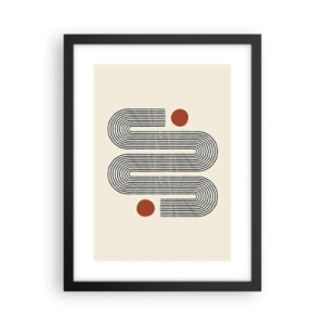 Poster in een zwarte lijst - Van het begin tot het eind - 30x40 cm