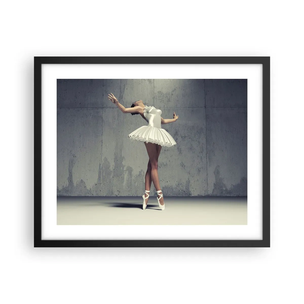 Poster in een zwarte lijst - Licht als een vogel - 50x40 cm