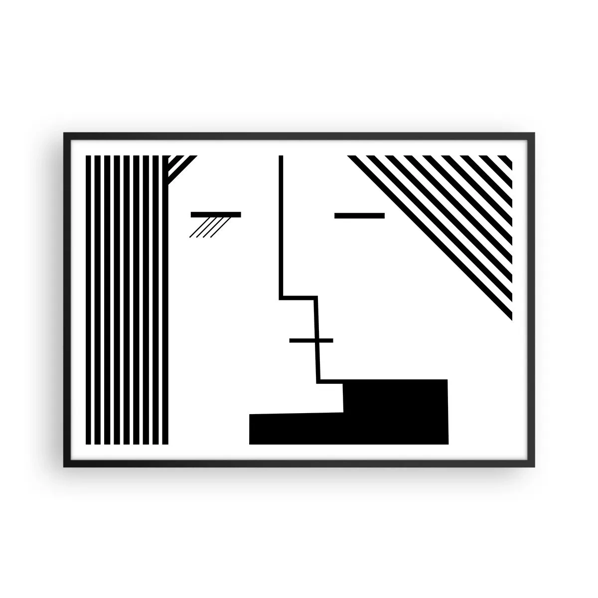 Poster in een zwarte lijst - Alleen maar een kus - 100x70 cm