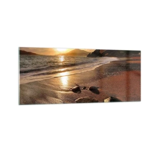 Schilderen op glas - Volg de zon naar de heuvels - 100x40 cm