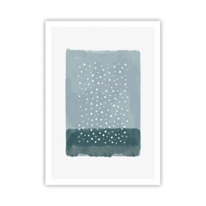 Poster - Gegroeid op blauw - 70x100 cm