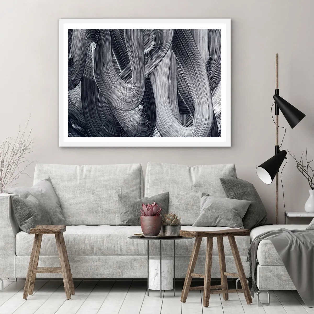 Poster in een witte lijst - De vloeibaarheid van de werkelijkheid - 40x30 cm