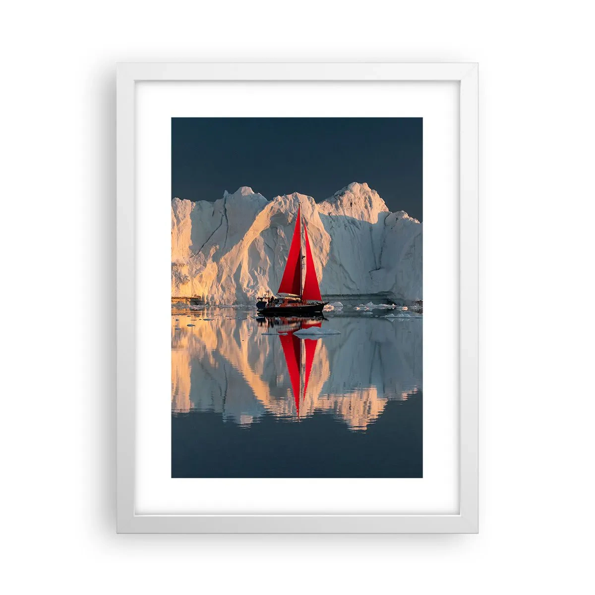 Poster in een witte lijst - Aan de rand van de wereld - 30x40 cm