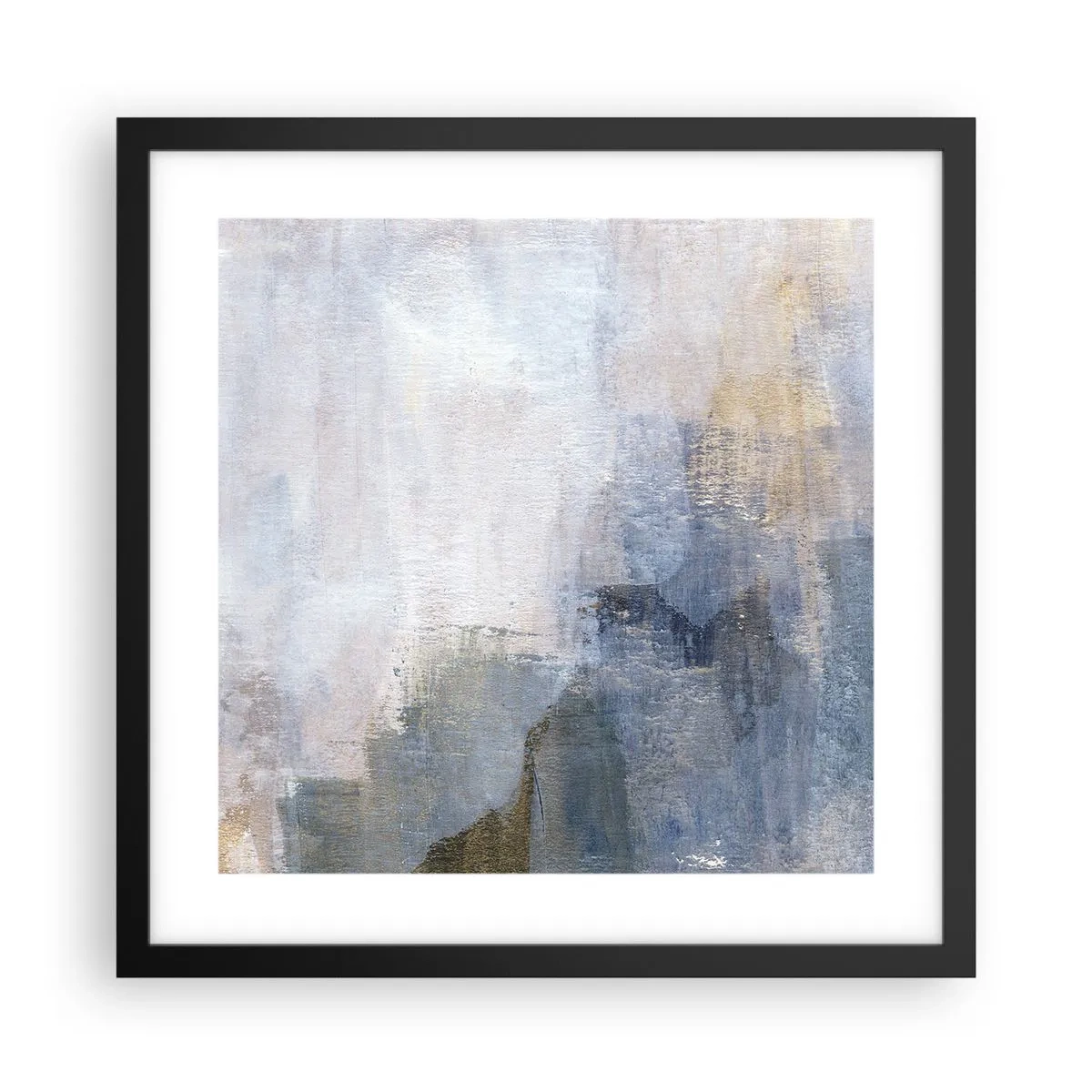 Poster in een zwarte lijst - Kleurtonen en akkoorden - 40x40 cm