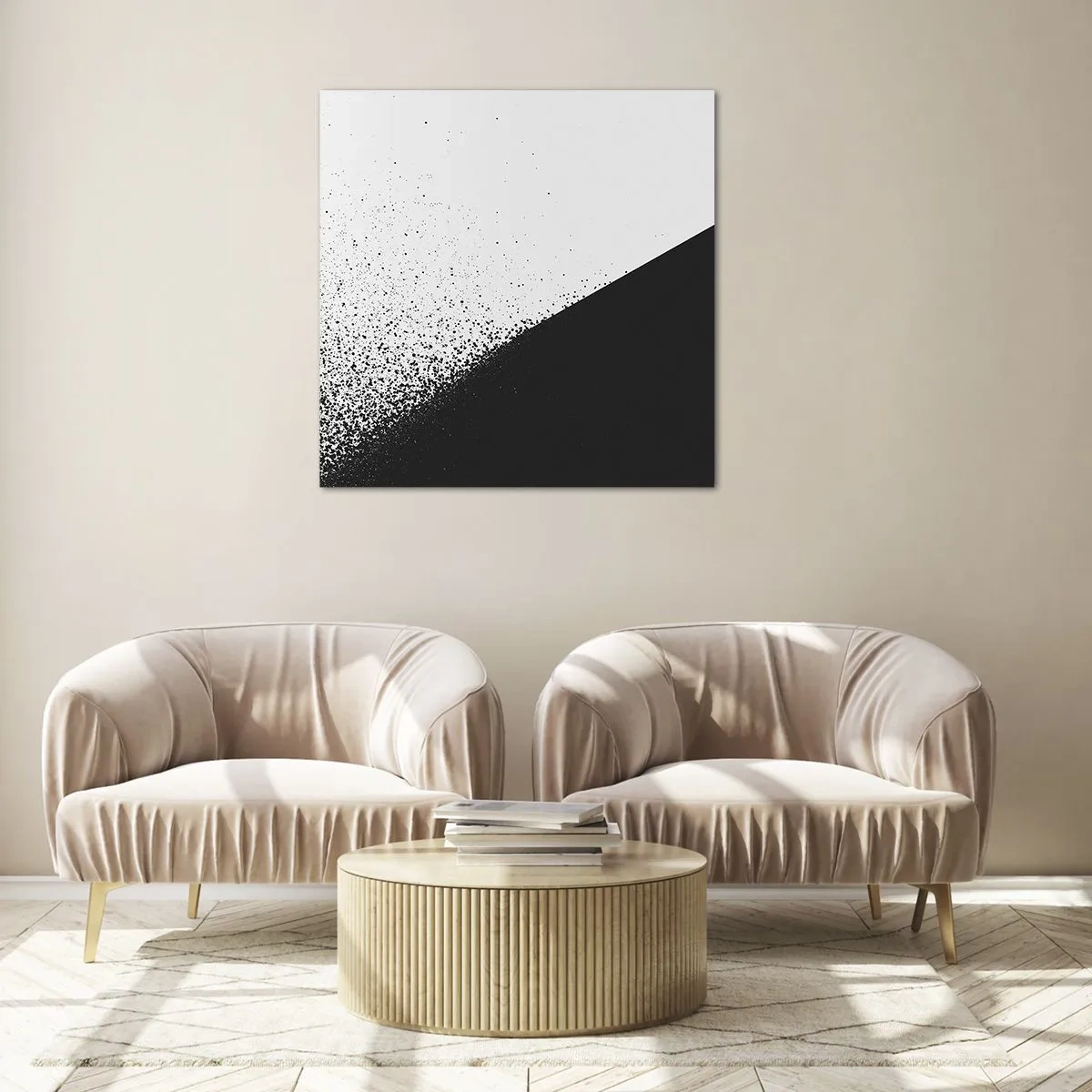 Schilderen op glas - Steeds sneller, meer en meer - 70x70 cm