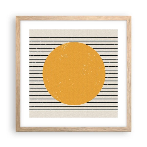 Een poster in een licht eiken lijst - De kracht van eenvoud - 40x40 cm