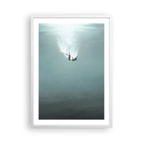 Poster in een witte lijst - In de armen van de oceaan - 50x70 cm