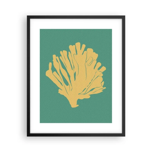 Poster in een zwarte lijst - Onderwater bosstruik - 40x50 cm