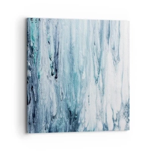 Schilderen op canvas - Blauwe ijspegels - 70x70 cm