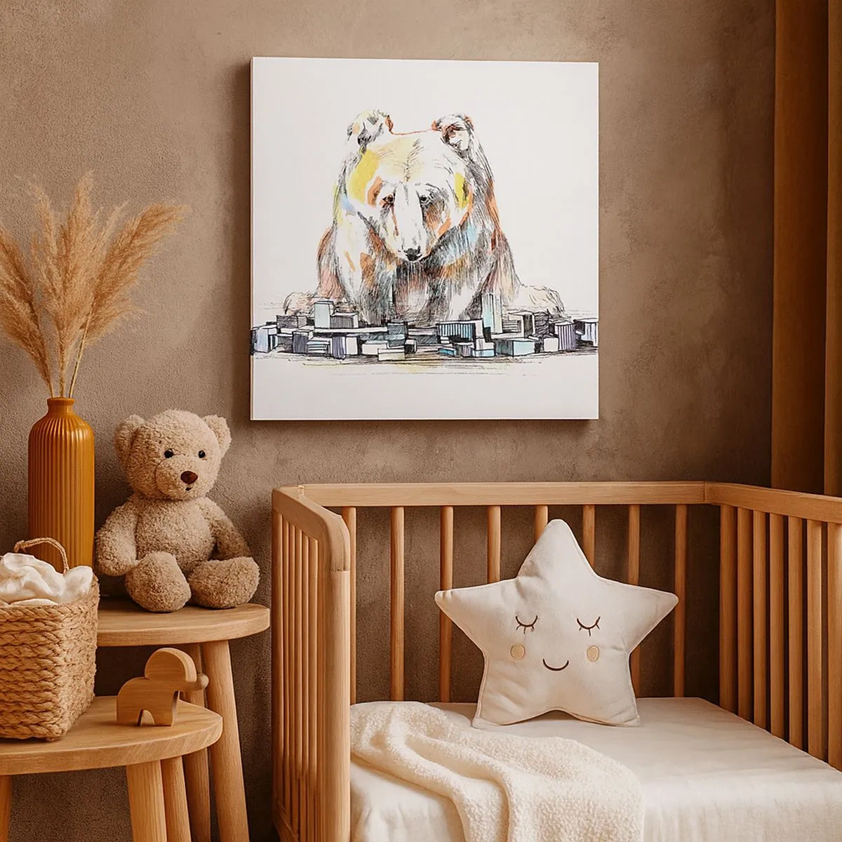 Schilderen op canvas - Hoe kun je zo leven? - 30x30 cm