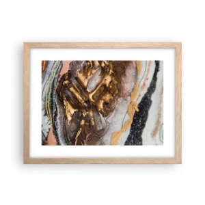 Een poster in een licht eiken lijst - Het element aarde - 40x30 cm