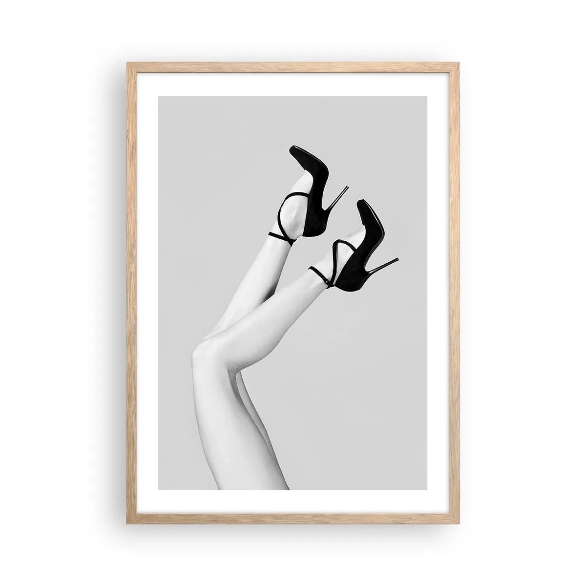 Een poster in een licht eiken lijst - Op zijn kop - 50x70 cm