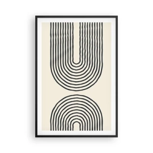 Poster in een zwarte lijst - In een ogenblik ... - 61x91 cm