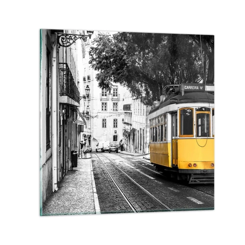 Schilderen op glas - En op de achtergrond fado - 30x30 cm