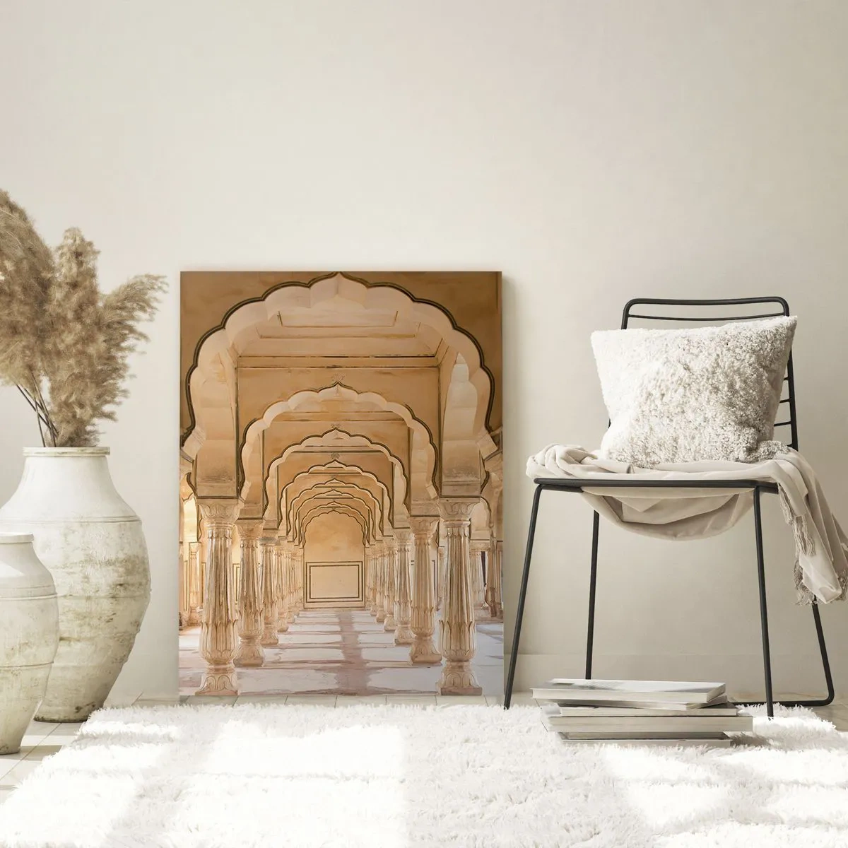 Schilderen op glas - In het paleis van de maharadja - 80x120 cm