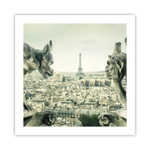 Poster - Parijs' babbelen - 50x50 cm