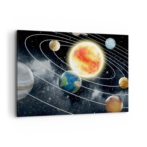 Schilderen op canvas - Kosmische dans - 100x70 cm