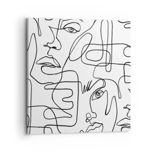 Schilderen op canvas - In verwarde emoties - 70x70 cm