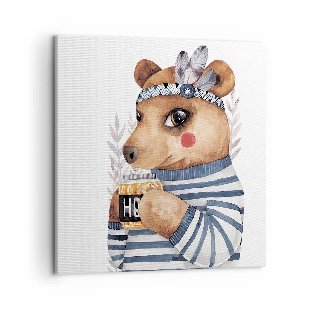 Schilderen op canvas - Zoete beer - 50x50 cm