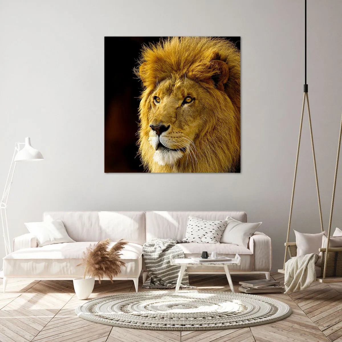 Schilderen op canvas - Portret van de koning - 50x50 cm