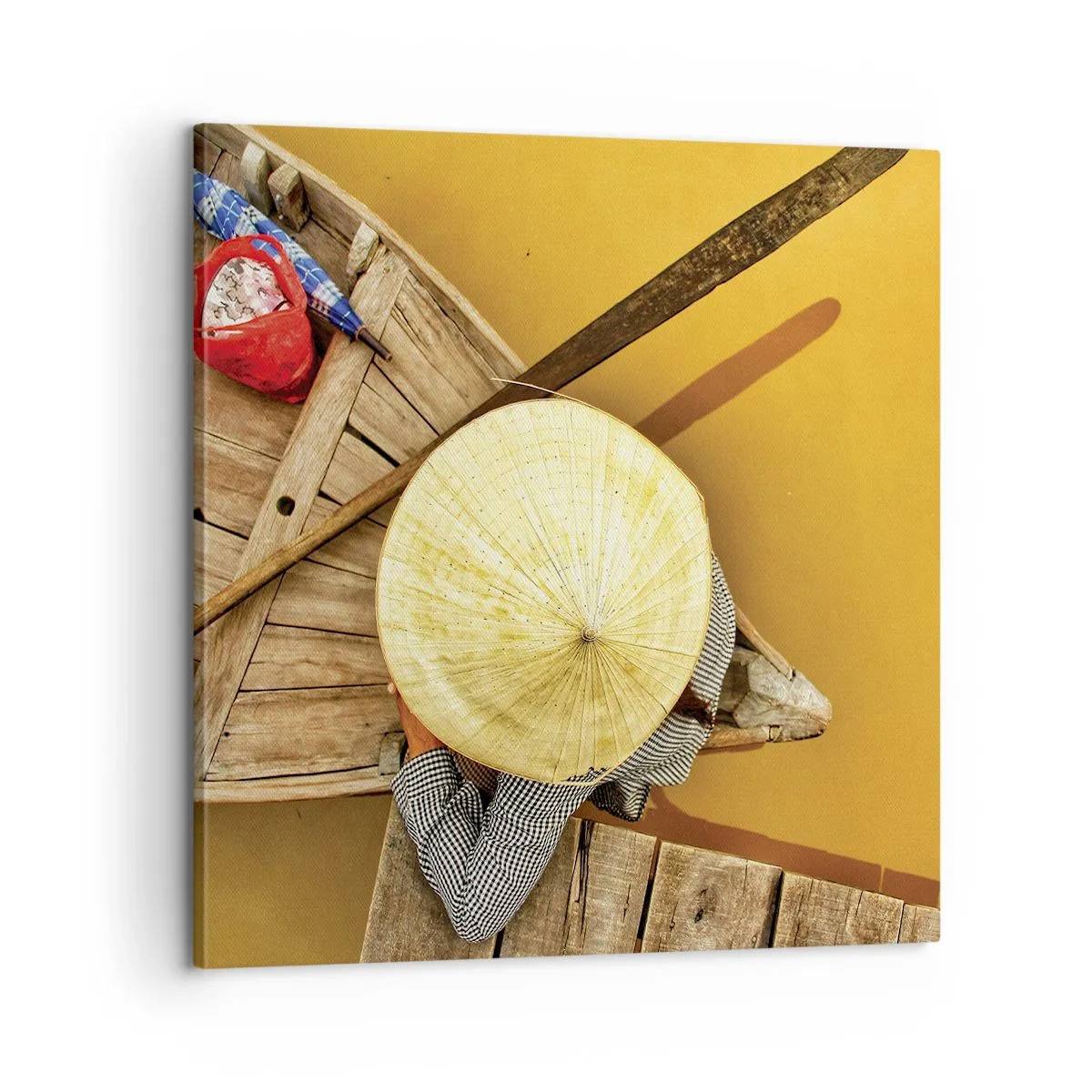 Schilderen op canvas - Het leven op de Gele Rivier - 60x60 cm