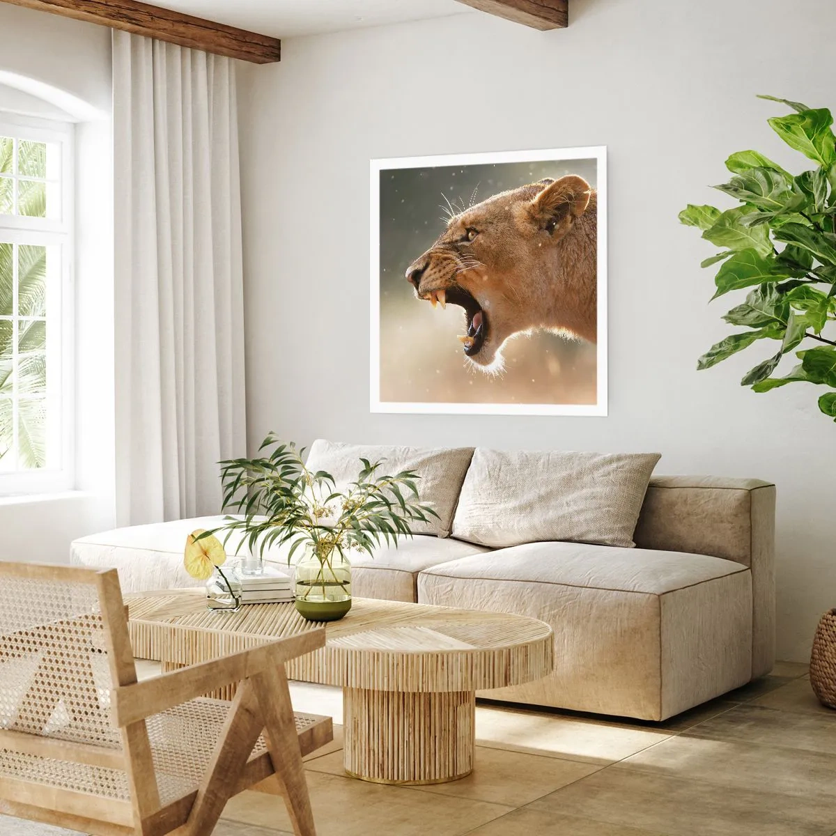 Poster - Probeer niet te luisteren - 60x60 cm