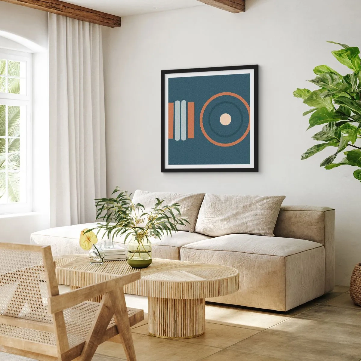 Poster in een zwarte lijst - De essentie van dingen - 40x40 cm