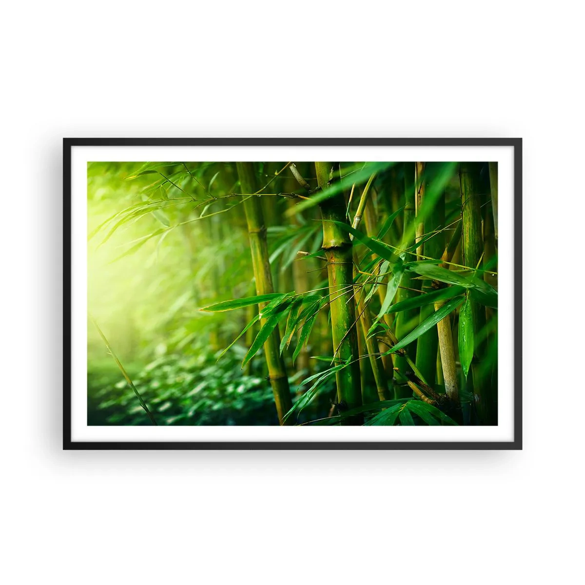 Poster in een zwarte lijst - Maak kennis met groen zelf - 91x61 cm
