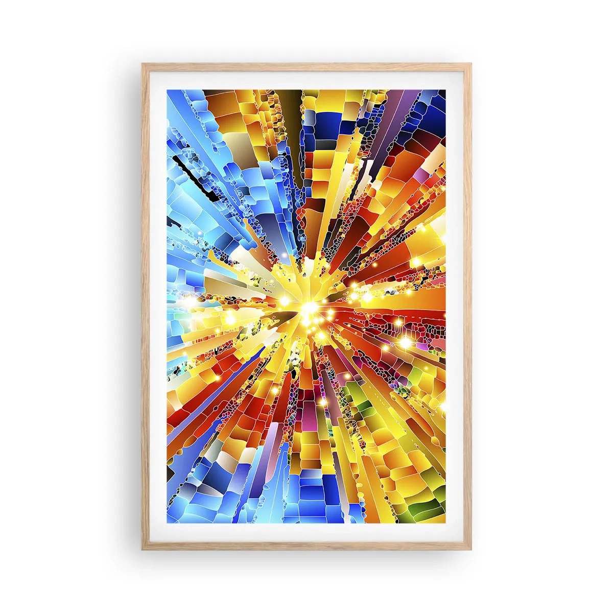 Een poster in een licht eiken lijst - In medias res - 61x91 cm