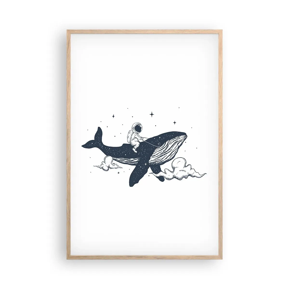 Een poster in een licht eiken lijst - Ruimte avontuur - 61x91 cm