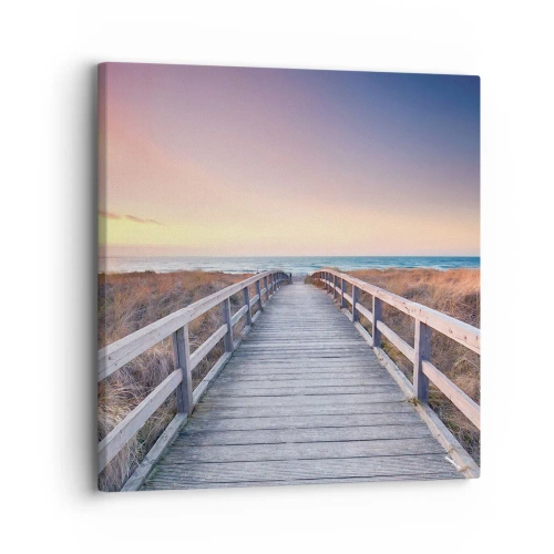 Schilderen op canvas - Baltische avond aurora - 30x30 cm