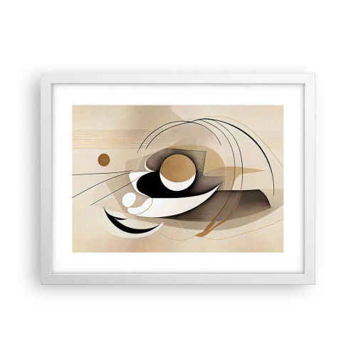 Poster in een witte lijst - Compositie: de essentie van de dingen - 40x30 cm