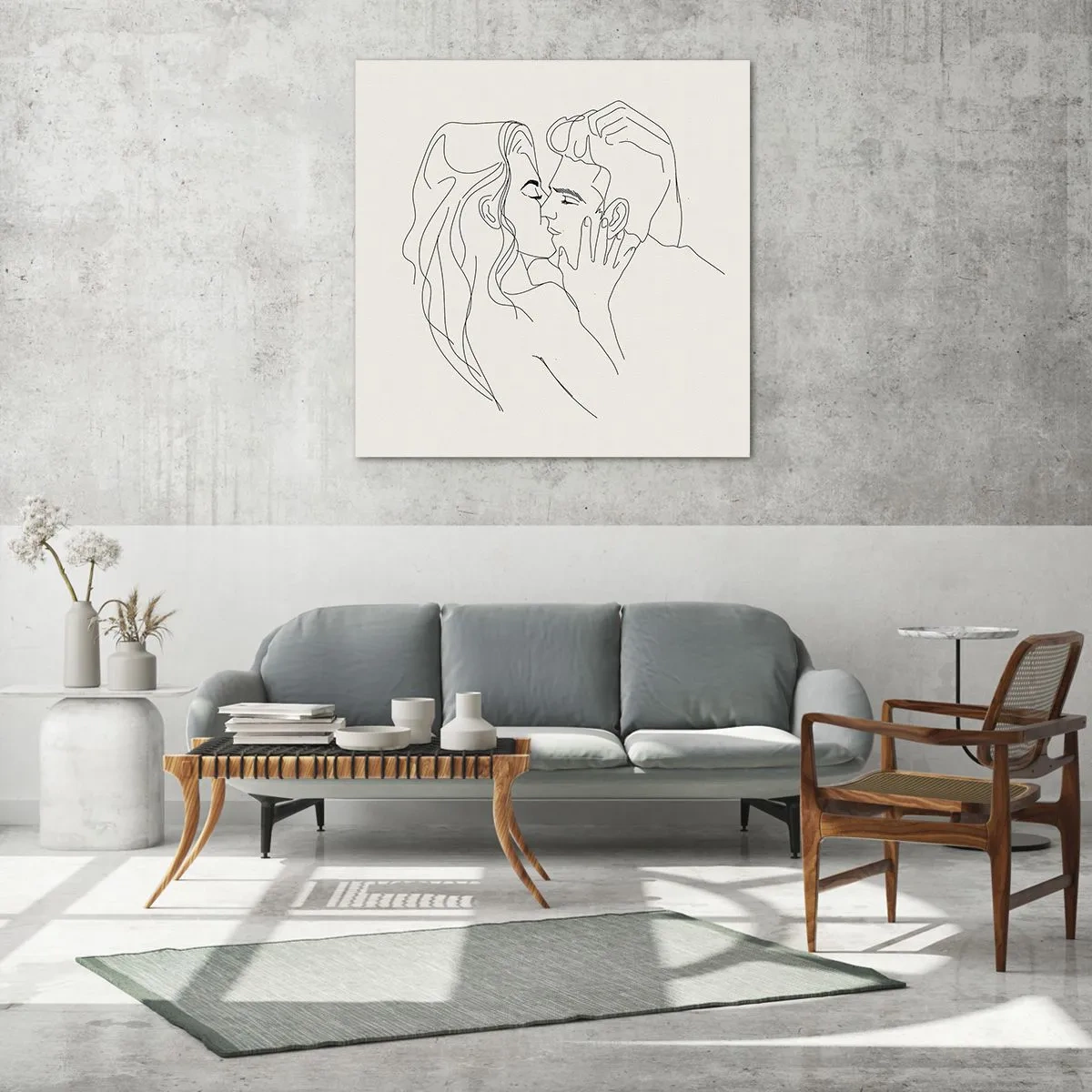 Schilderen op glas - Verstrikt in gevoel - 70x70 cm