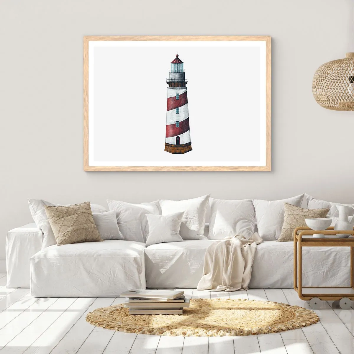 Een poster in een licht eiken lijst - Altijd op zijn hoede - 91x61 cm